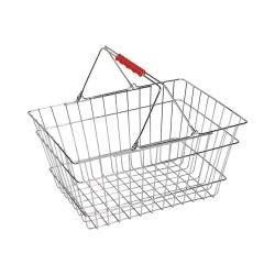 Metal Wire Supermarket Shopping Basket with Metal Handle