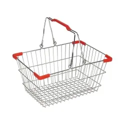 Metal Wire Supermarket Shopping Basket with Metal Handle