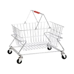 Metal Wire Supermarket Shopping Basket with Metal Handle