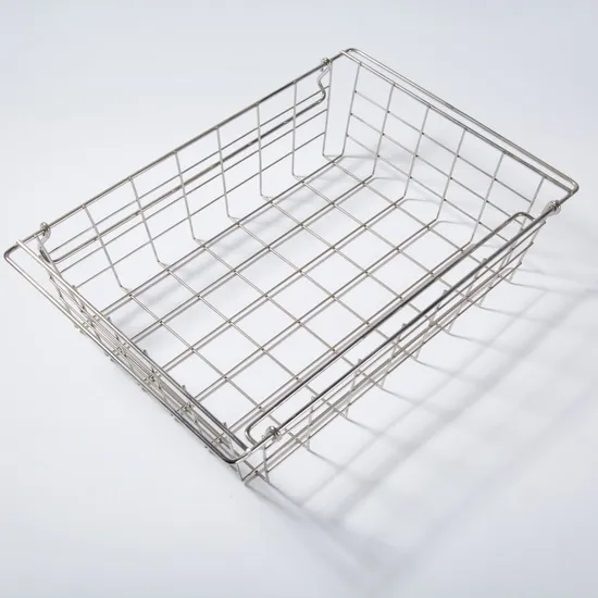 Modern Bathroom Storage Basket Metal Wire Shower Wall Shelf