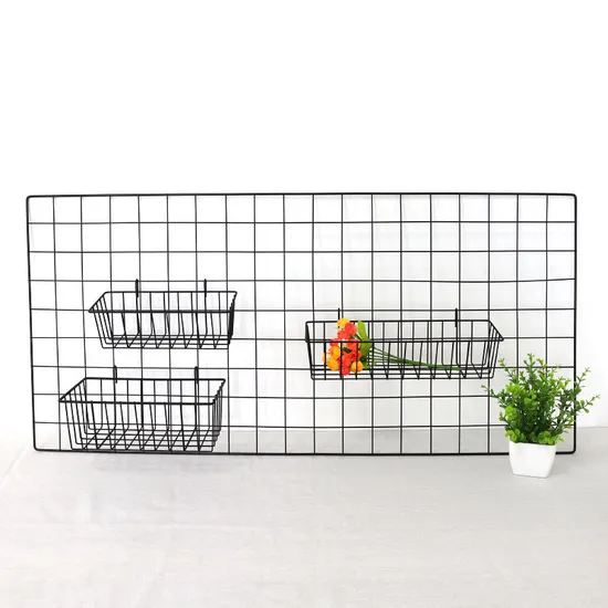 Multi-Functional High-Quality Bathroom Dormitory Storage Wall Hanging Simple Metal Storage Basket / Shelf