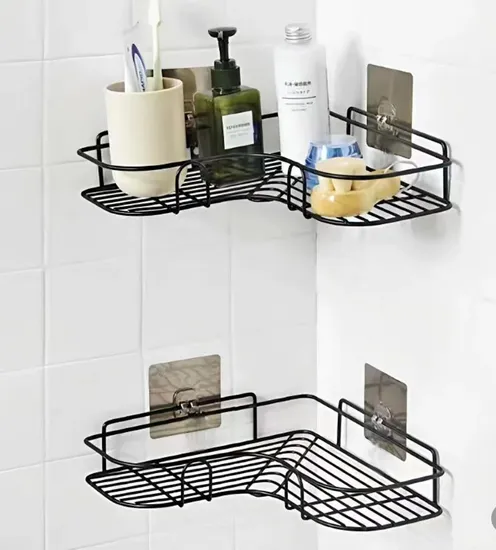 OEM Bathroom Punch Free Iron Storage Shelf Kitchen Triangle Storage Shelf