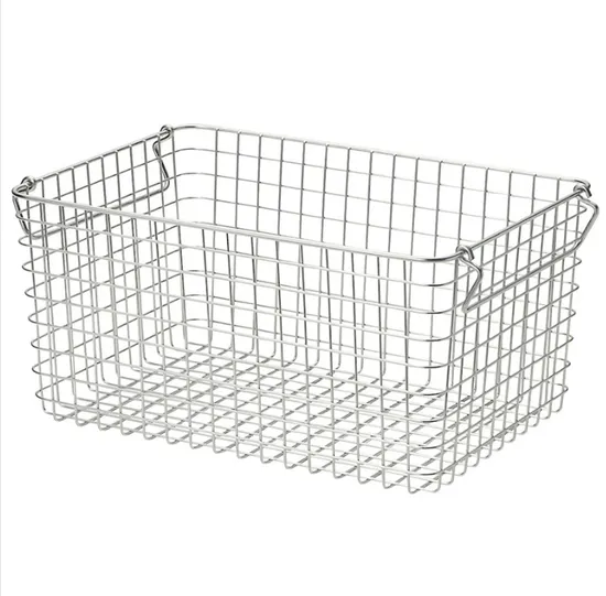 OEM Stainless Steel Storage Kitchen Large Metal Bathroom Balcony Laundry Baskets