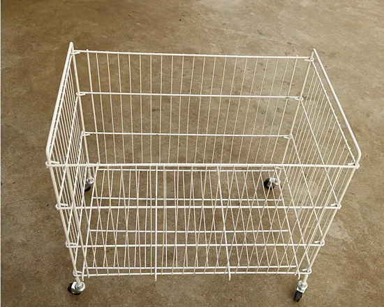 Promotional Iron Metal Laundry Basket Mesh Frame Basket