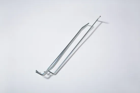 Supermarket Double Wire Metal Merchandise Display Shelf Hook