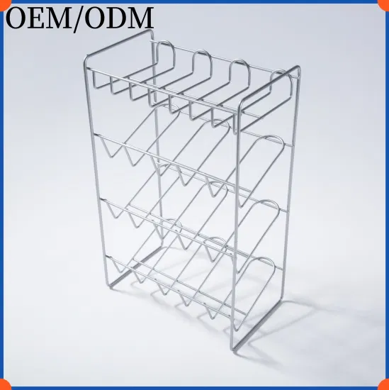 Supermarket Customized Metal Display Wire Mesh Basket Rack Shelves with Divider