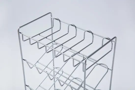 Supermarket Customized Metal Display Wire Mesh Basket Rack Shelves with Divider