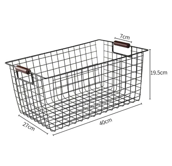 Wire Storage Small Frame Chrome Rack Home Document Storage Household Baskets