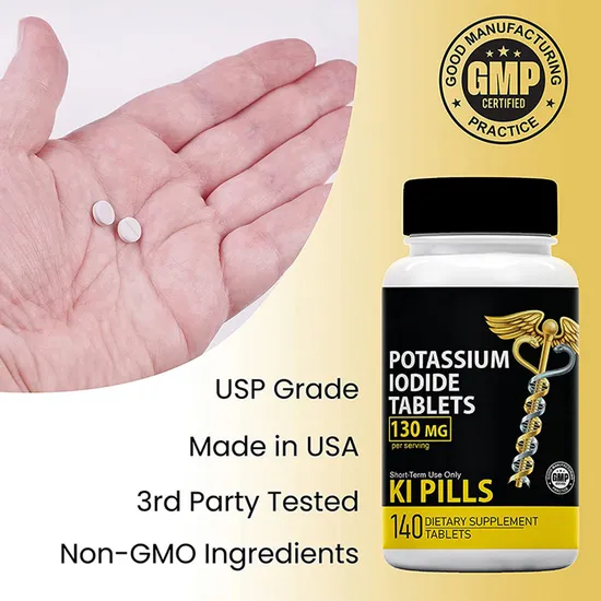 Energy Metabolism and Immune Support Supplement Vegan Organic Potassium Iodide Tablets