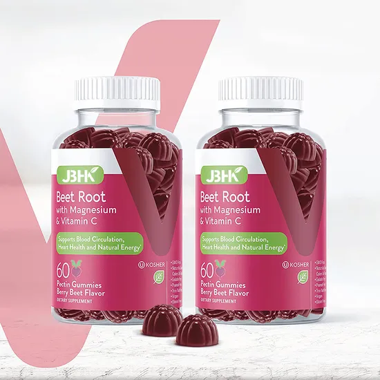 Heart Health Pectin Supplements Boost Energy & Beet Root Gummies with Vitamin C