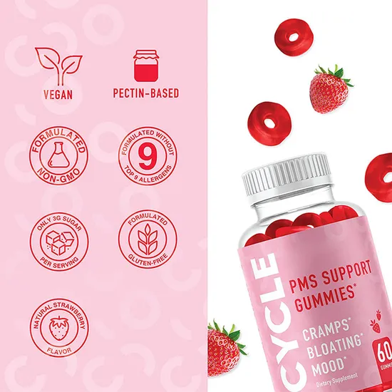 Hormone Balance and Mood Support Chasteberry Pms Support Gummies Women Period