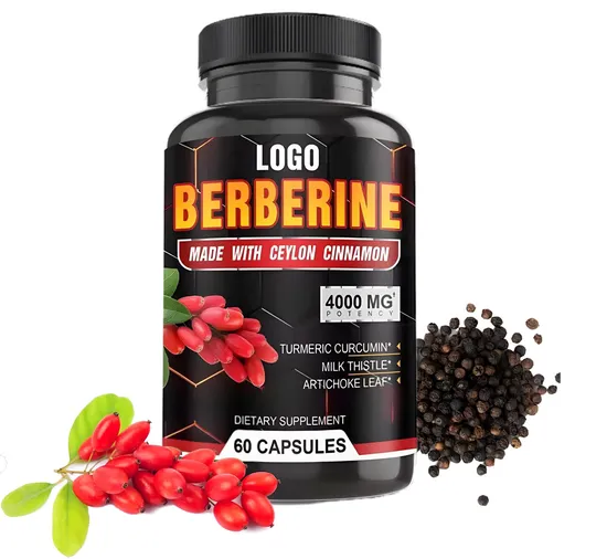 OEM/ODM Berberine Capsules Nutraceuticals to Support Gut Health and Boost Immunity Berberine Extract 4000mg