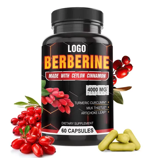 OEM/ODM Berberine Capsules Nutraceuticals to Support Gut Health and Boost Immunity Berberine Extract 4000mg