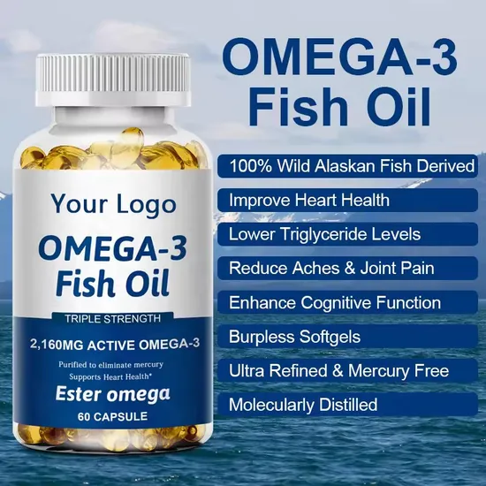 OEM/ODM Deep Sea Fish Oil Supplement Improve Heart Health and Reduce Joint Pain Capsules