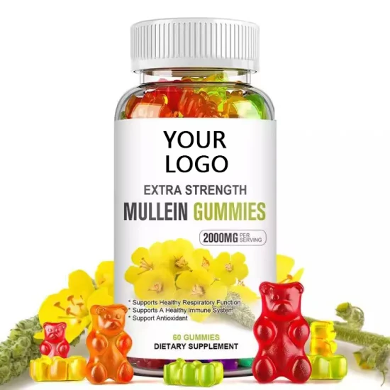 OEM/ODM Natural Extracts Organic Mullein Supplement Support Respiratory System Health Gummies