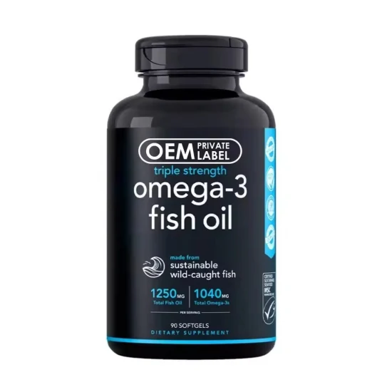 OEM/ODM Natural Fish Oil Soft Capsules Improve Heart Health and Reduce Joint Pain Supplement