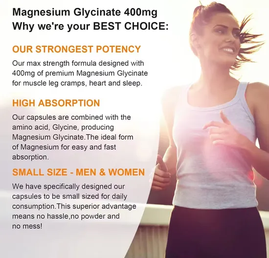 OEM/ODM Natural Vitamins Magnesium Capsules Improves Sleep Relaxes Muscles and Supports Joint Health Supplement