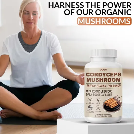 OEM/ODM Organic Herbal Cordyceps Sinensis Mushroom Extract Capsules for Immune Support and Blood Health