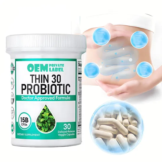 OEM/ODM Probiotics Natural Acv Green Tea and Cayenne Extract Supplement for Weight Control, Gut Support Probiotic Capsules