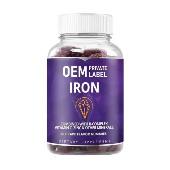 OEM/ODM Vitamin Iron Supplement with Vitamin-C, Zinc & Other Minerals Support Immune System Gummies