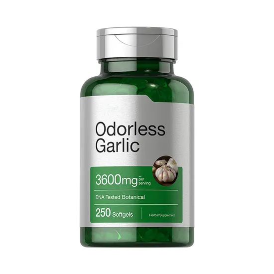 Odorless Garlic Oil Soft Capsule Supplement Vegan 500mg Black Garlic Capsules Softgels