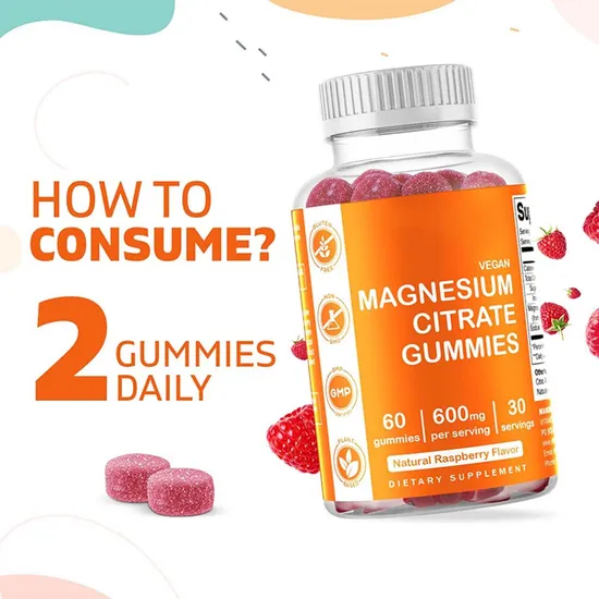 Sleep Aid and Calm Mood Magnesium Citrate Gummy Supplement Magnesium Gummies