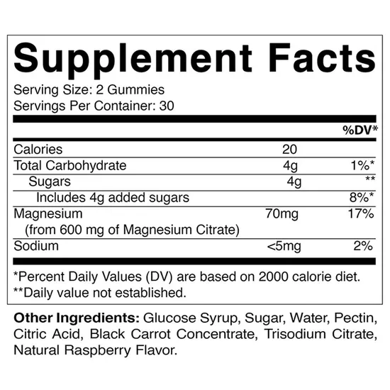 Sleep Aid and Calm Mood Magnesium Citrate Gummy Supplement Magnesium Gummies