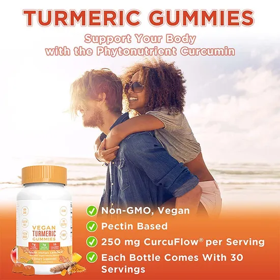 Support Immune & Joint Turmeric Curcumin Supplement with Ginger Root Turmeric Gummies