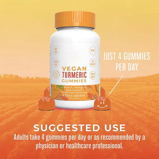 Support Immune & Joint Turmeric Curcumin Supplement with Ginger Root Turmeric Gummies