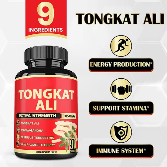 Support Strength Energy and Male Healthy Pills Supplement Men Tongkat Ali Capsules