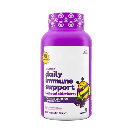 Supports Healthy Immune Supplements Kids Multivitamin Elderberry Gummies with Zinc