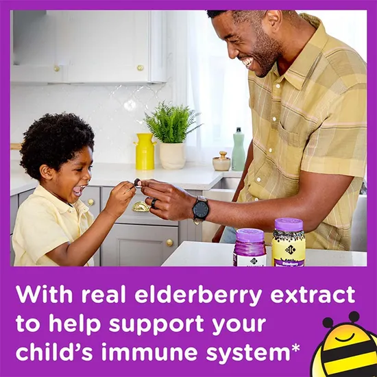 Supports Healthy Immune Supplements Kids Multivitamin Elderberry Gummies with Zinc