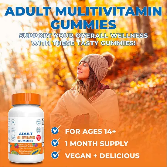 Supports Healthy Immune Supplements Multivitamin Gummies with Zinc & Inositol