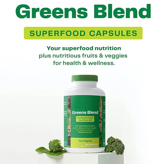 Vegan Energy & Immune Support Pills Supplement Halal Organic Superfood Green Capsules