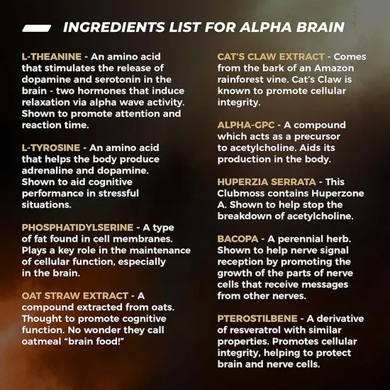 Vegan Phosphatidylserine Supplements with Vitamins & Mineral Organic Nootropic Alpha Brain Capsules