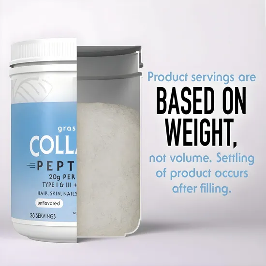 Collagen Peptide Powder - Contains Vitamin C and Probiotics to Support Hair Skin Nails Joints, Hydrolyzed Collagen Supplements