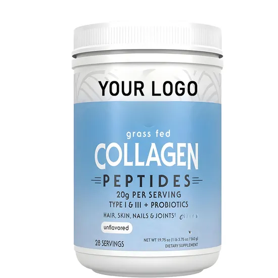 Collagen Peptide Powder - Contains Vitamin C and Probiotics to Support Hair Skin Nails Joints, Hydrolyzed Collagen Supplements