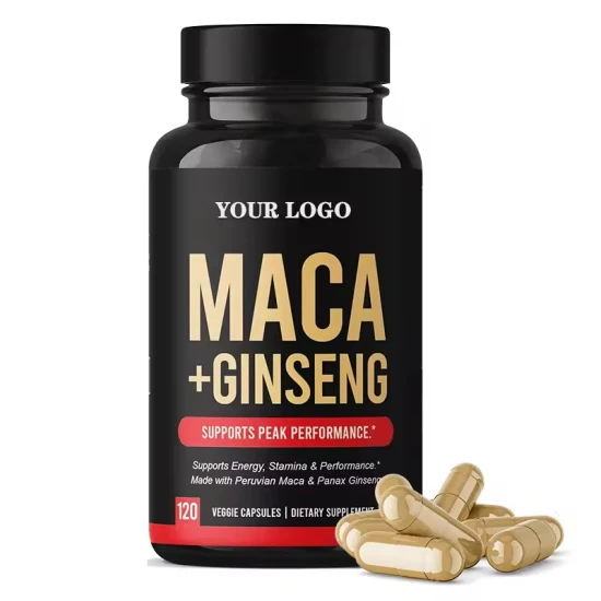 Epimedium Maca Panax American Ginseng Root Extract Capsules for Heart Health and Immune System-Maca Products