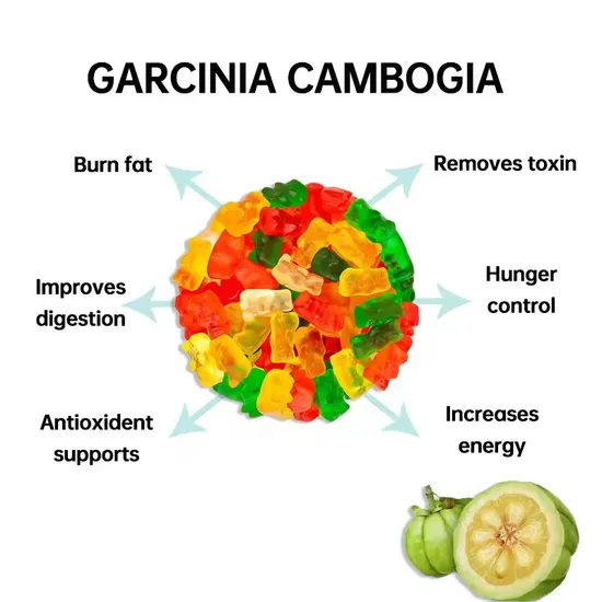 Fat Burner Dietary Garcinia Cambogia Low Sugar Energy Supplement Weight Loss Slimming Gummies