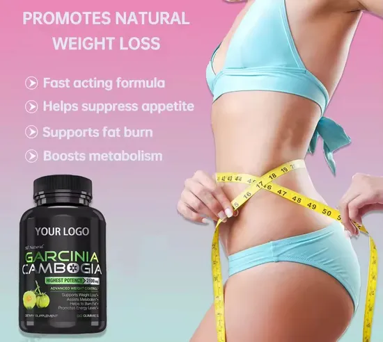 Fat Burner Dietary Garcinia Cambogia Low Sugar Energy Supplement Weight Loss Slimming Gummies