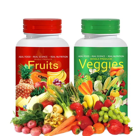 High Quality Fruit Products Capsules Many Different Fruits and Vegetables - Superfoods - Fruit and Vegetable Capsules Vitamin Supplements