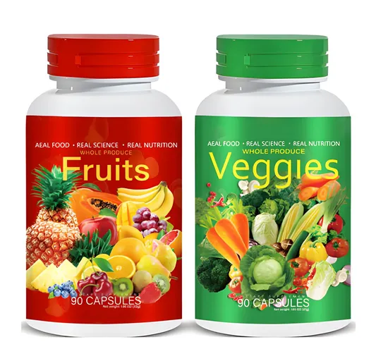 High Quality Fruit Products Capsules Many Different Fruits and Vegetables - Superfoods - Fruit and Vegetable Capsules Vitamin Supplements