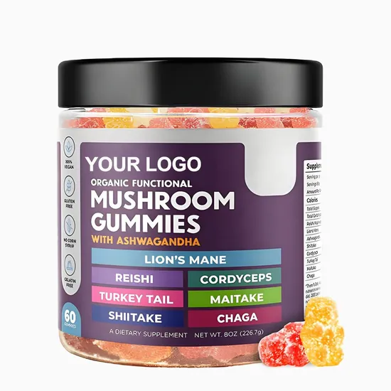 Mushroom Complex Candy Brain Booster Supplement Immune Mushroom Gummies