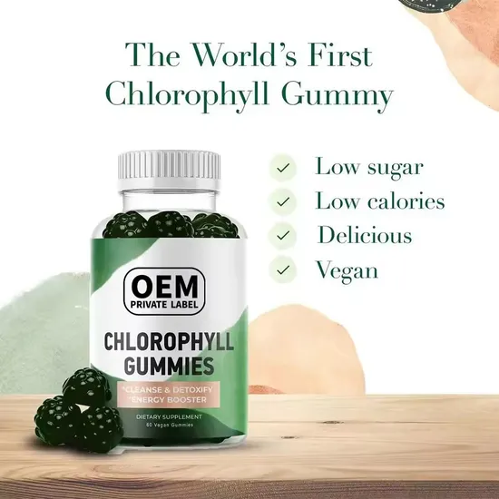 OEM Daily Supplement Chlorophyll Gummies for Immune Support Energy Booster