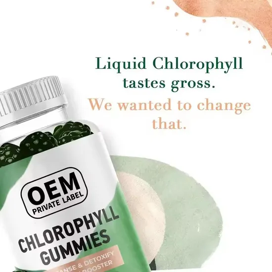 OEM Daily Supplement Chlorophyll Gummies for Immune Support Energy Booster