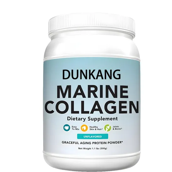 OEM/ODM Anti-Aging Marine Collagen Peptide Powder Amino Acids for Skin, Hair, Nails Hydrolysed Fish Collagen Powder Supplements