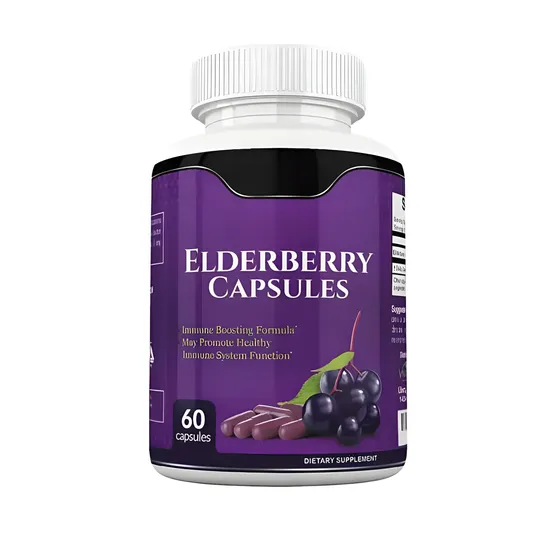 OEM/ODM Antioxidants Zinc and Vitamin C Supplements Immune Support Elderberry Berry Capsules