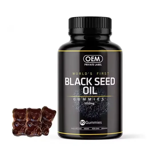 OEM/ODM Antioxidant Black Seed Oil Honey Biotin Supplement Fat-Burning Pill Weight-Loss Gummies