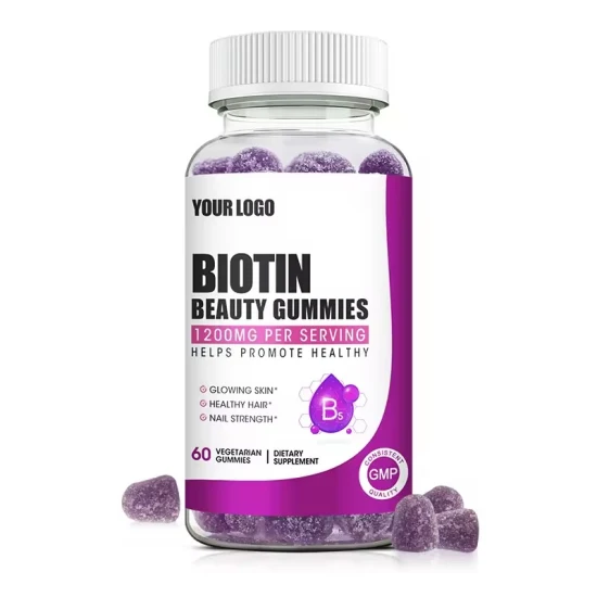 OEM/ODM Biotin Beauty Gummies Collagen Vitamin Supplement for Enhances Skin′s Elasticity