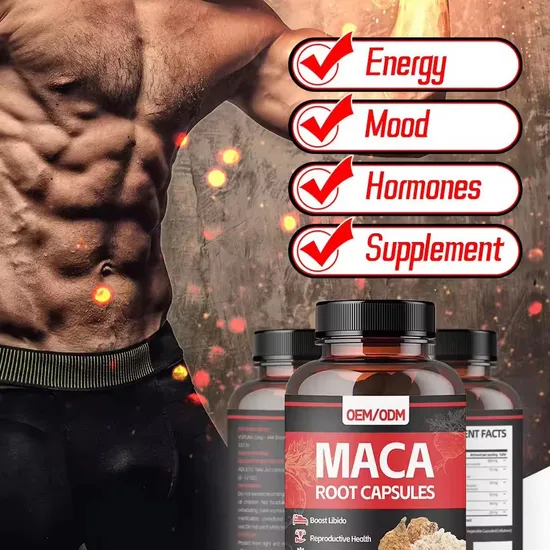 OEM/ODM Black Maca Capsules Anti Fatigue Replenish Energy Powerful Supplement for Male- Maca Products